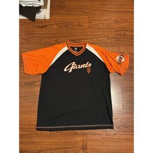 Genuine Merchandise San Francisco Giants Shirt Size XL Jersey Style Black/Orange